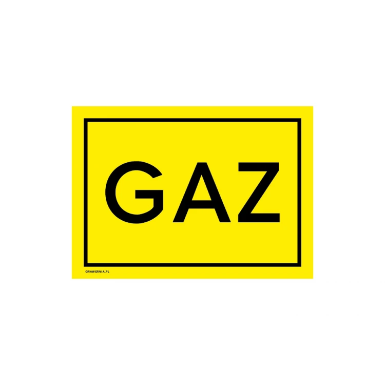 Gas - Warnschild - Größe 210x150mm - PVC - farbiger UV-Druck - BHP100
