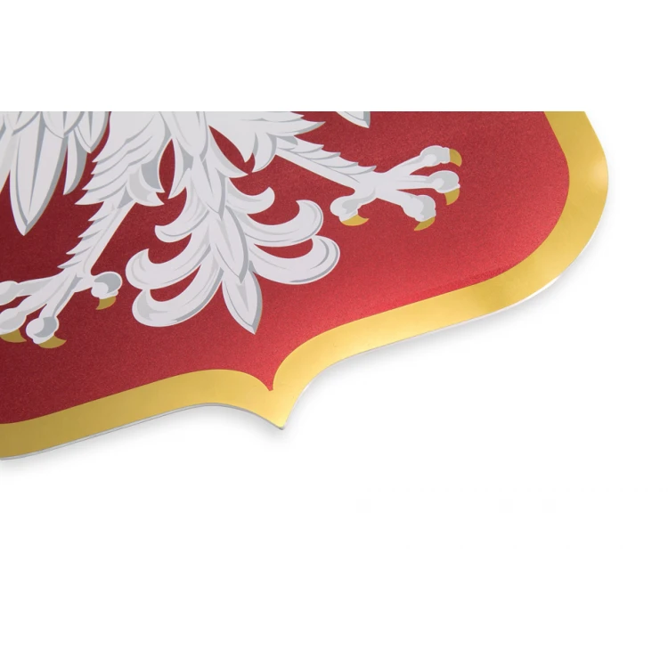 Polnisches Wappen - goldenes Aluminium mit UV-Druck - Abmessungen: 200x238mm - DEK018
