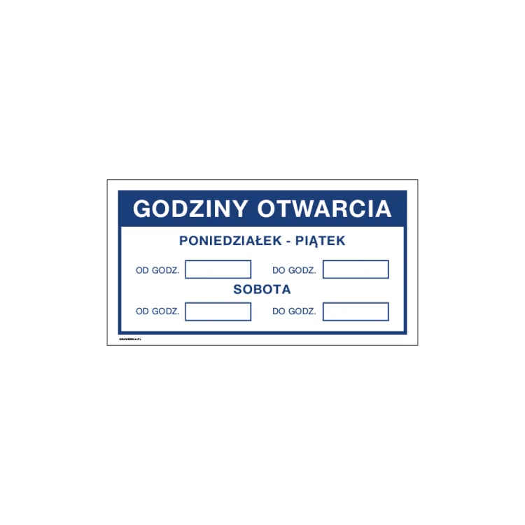 Öffnungszeiten - Schild für Geschäft Größe 300x160mm - PVC - farbiger UV-Druck - TAB195