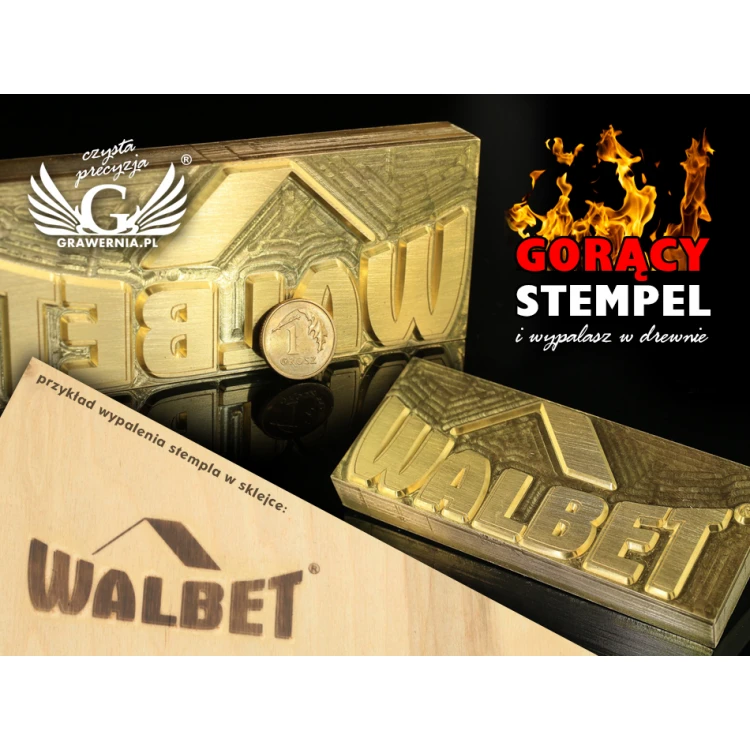 Heißprägestempel zum Prägen von Logos im Heiß- und Kaltverfahren - Matrizengröße: 102x40mm - CNC