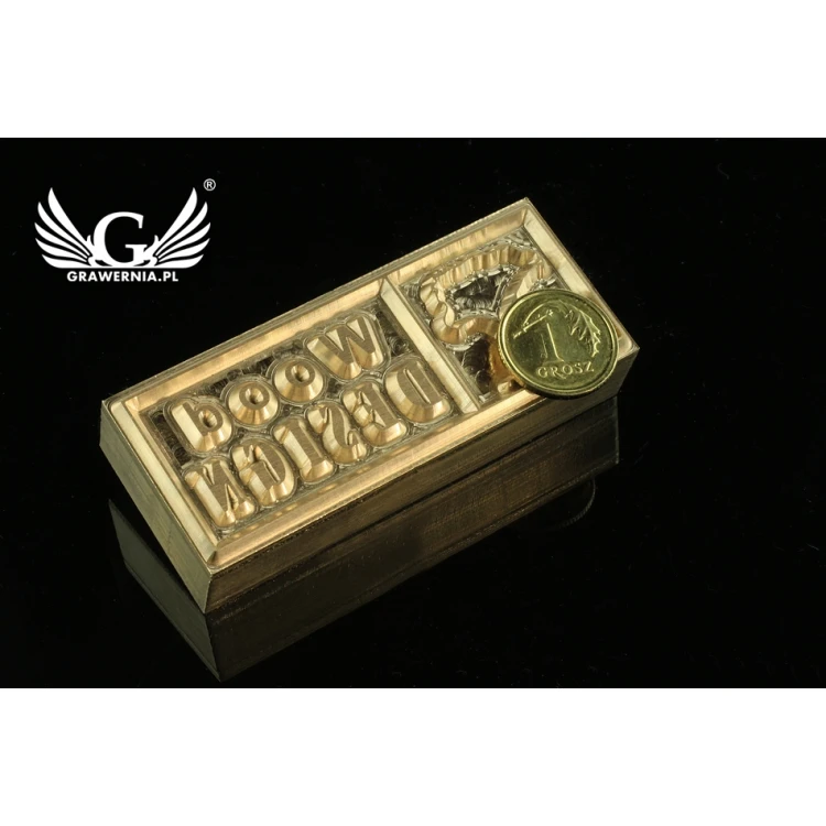 Heißprägestempel zum Prägen von Logos im Heiß- und Kaltverfahren - Matrizengröße: 60x22,3mm - CNC