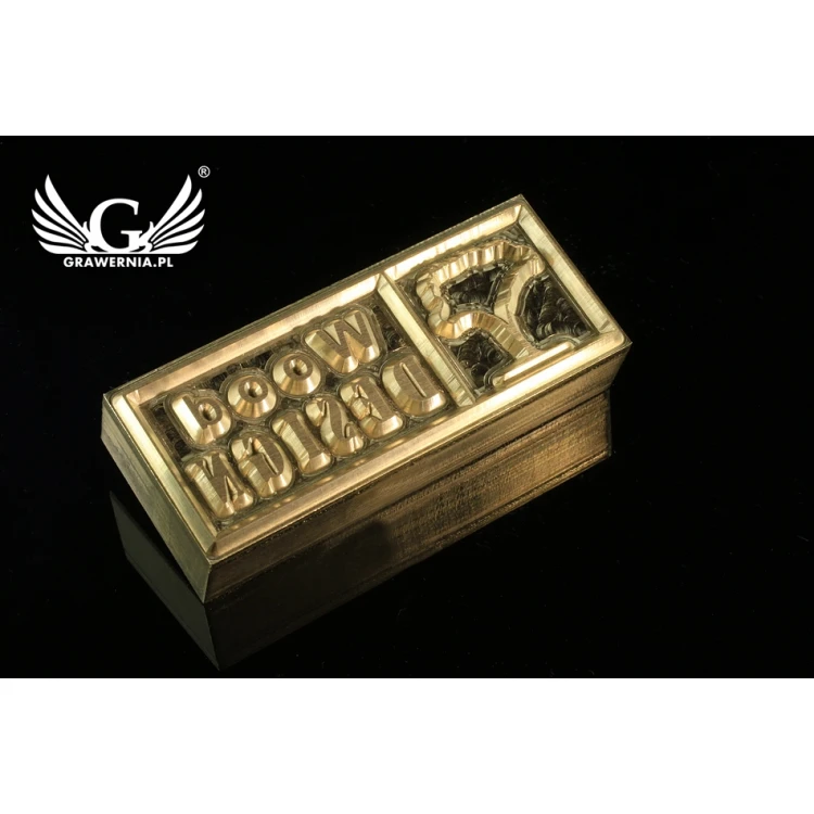 Heißprägestempel zum Prägen von Logos im Heiß- und Kaltverfahren - Matrizengröße: 60x22,3mm - CNC