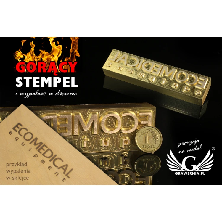 Heißprägestempel zum Prägen von Logos im Heiß- und Kaltverfahren - Matrizengröße: 105x25mm - CNC