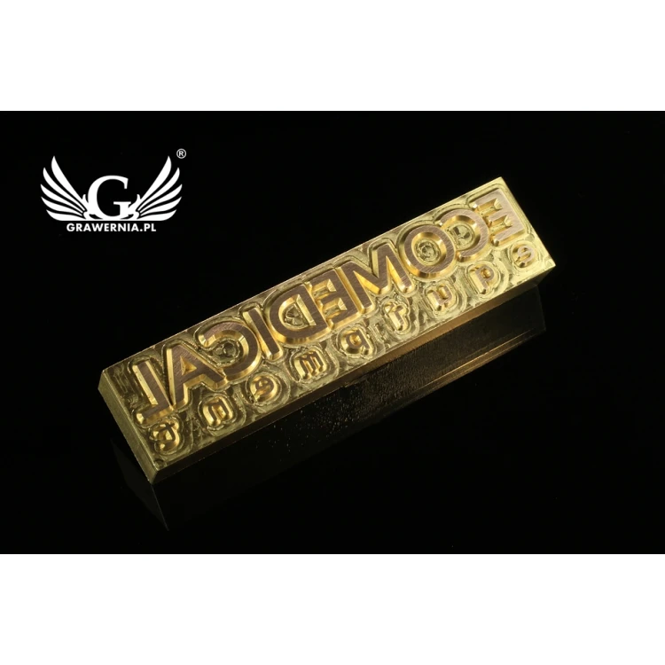Heißprägestempel zum Prägen von Logos im Heiß- und Kaltverfahren - Matrizengröße: 105x25mm - CNC