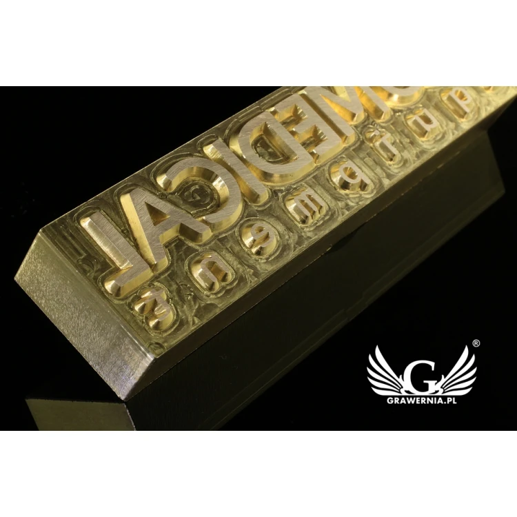 Heißprägestempel zum Prägen von Logos im Heiß- und Kaltverfahren - Matrizengröße: 105x25mm - CNC