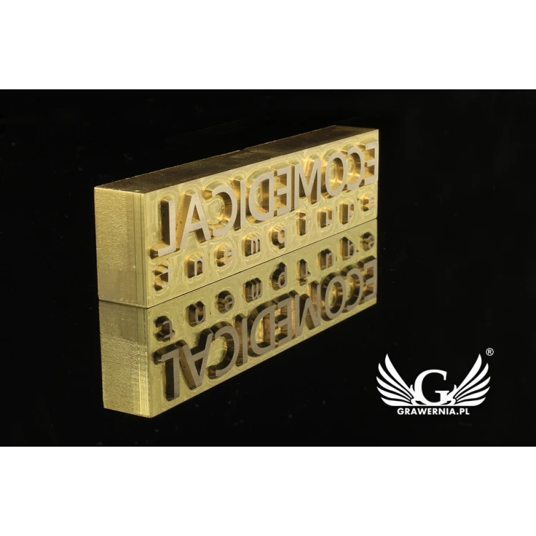 Heißprägestempel zum Prägen von Logos im Heiß- und Kaltverfahren - Matrizengröße: 105x25mm - CNC