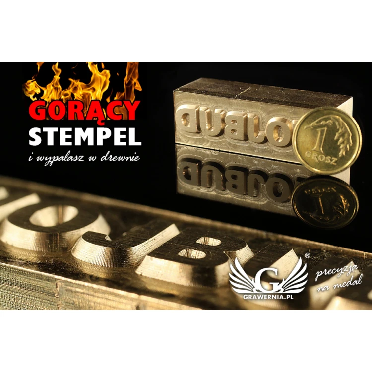 Heißprägestempel zum Prägen von Logos im Heiß- und Kaltverfahren - Matrizengröße: 41x13mm - CNC