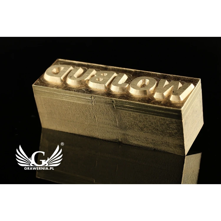 Heißprägestempel zum Prägen von Logos im Heiß- und Kaltverfahren - Matrizengröße: 41x13mm - CNC