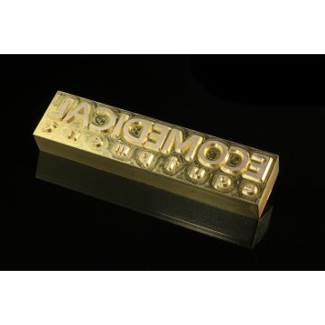 Heißprägestempel zum Prägen von Logos im Heiß- und Kaltverfahren - Matrizengröße: 105x25mm - CNC