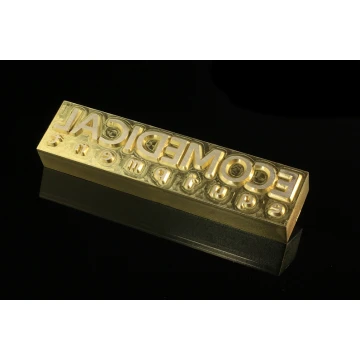 Heißprägestempel zum Prägen von Logos im Heiß- und Kaltverfahren - Matrizengröße: 105x25mm - CNC