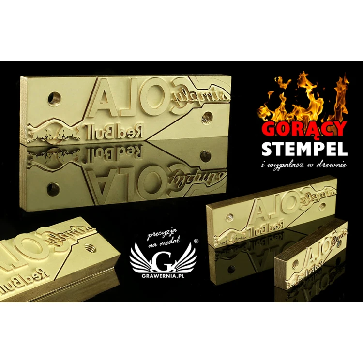 HEISSPRÄGESTEMPEL zum Brennen von Logos im Heiß- und Kaltverfahren - Matrizengröße: 60,8x17,3mm oder 90,9x25,5mm - LASER