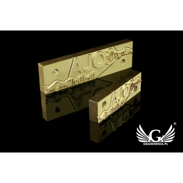 HEISSPRÄGESTEMPEL zum Brennen von Logos im Heiß- und Kaltverfahren - Matrizengröße: 60,8x17,3mm oder 90,9x25,5mm - LASER