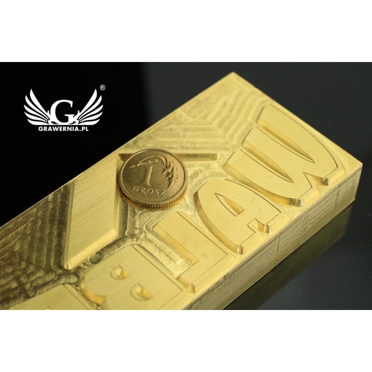 Heißprägestempel zum Prägen von Logos im Heiß- und Kaltverfahren - Matrizengröße: 102x40mm - CNC