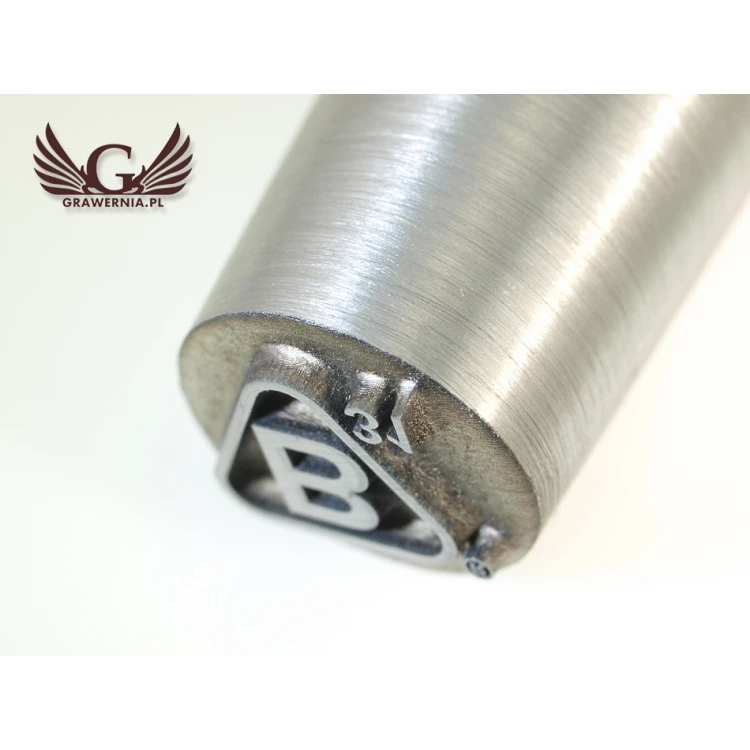 Gravur von Stahlstempeln - erhabene Gravur - Durchmesser 15mm