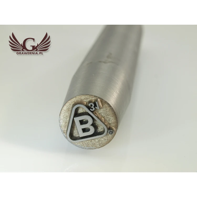 Gravur von Stahlstempeln - erhabene Gravur - Durchmesser 15mm