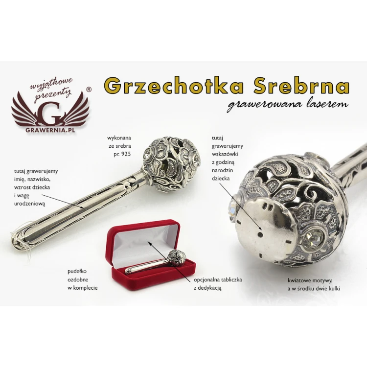 RASSEL - SILBER - Andenken an die Heilige Taufe - Modell SRB012