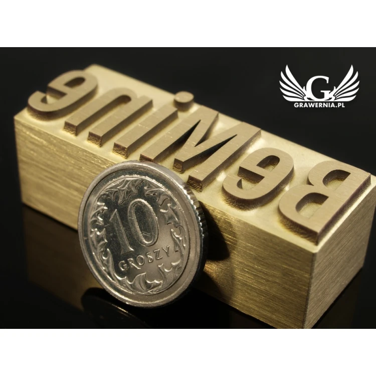 HOTSTAMP - Matrize / Siegel zum Prägen von Logos im Heiß- und Kaltverfahren - Matrizengröße: 42x15,6mm