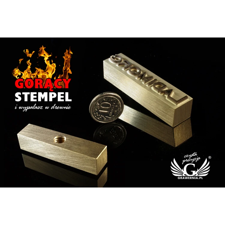 HOTSTAMP - Matrize / Siegel zum Prägen von Logos im Heiß- und Kaltverfahren - Matrizengröße: 52x12mm