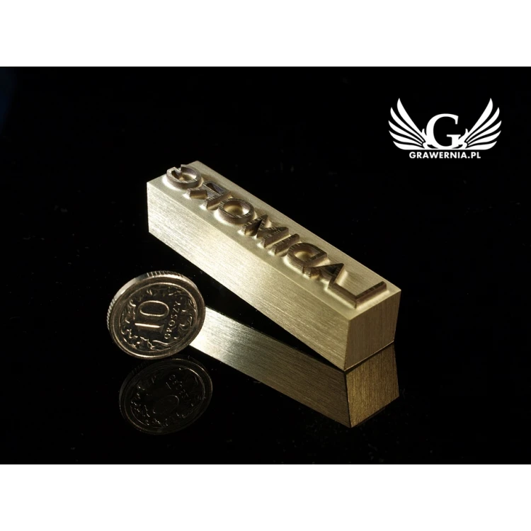 HOTSTAMP - Matrize / Siegel zum Prägen von Logos im Heiß- und Kaltverfahren - Matrizengröße: 52x12mm