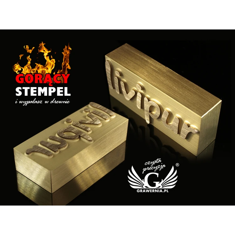 HOTSTAMP - Matrize / Siegel zum Prägen von Logos im Heiß- und Kaltverfahren - Matrizengröße: 57x25mm