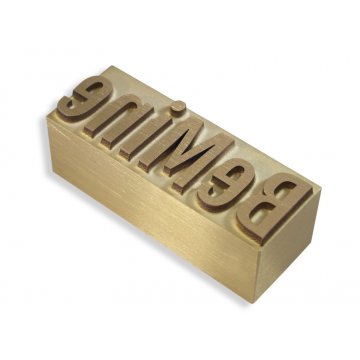 HOTSTAMP - Matrize / Siegel zum Prägen von Logos im Heiß- und Kaltverfahren - Matrizengröße: 42x15,6mm