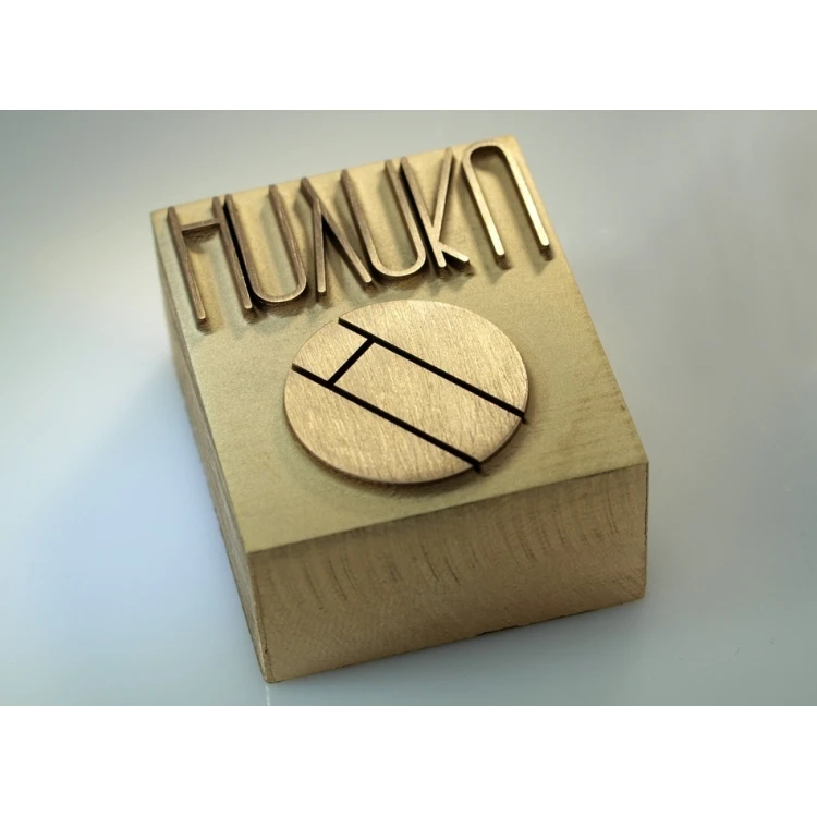 HOTSTAMP - Messingprägestempel / Siegel für Heißprägung des Logos - Abmessungen: 30x25mm
