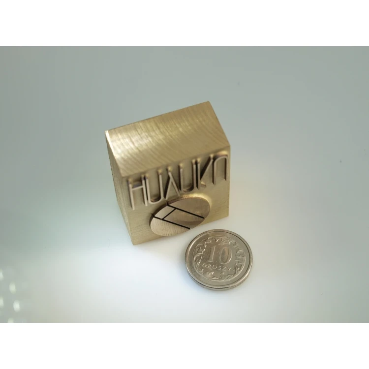 HOTSTAMP - Messingprägestempel / Siegel für Heißprägung des Logos - Abmessungen: 30x25mm