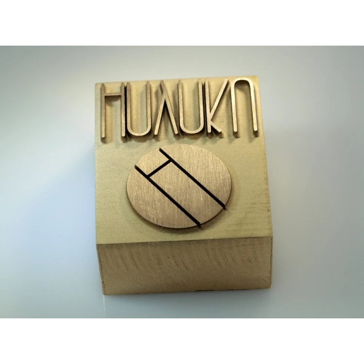 HOTSTAMP - Messingprägestempel / Siegel für Heißprägung des Logos - Abmessungen: 30x25mm