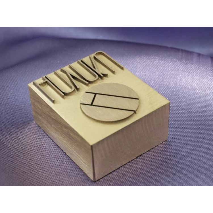 HOTSTAMP - Messingprägestempel / Siegel für Heißprägung des Logos - Abmessungen: 30x25mm