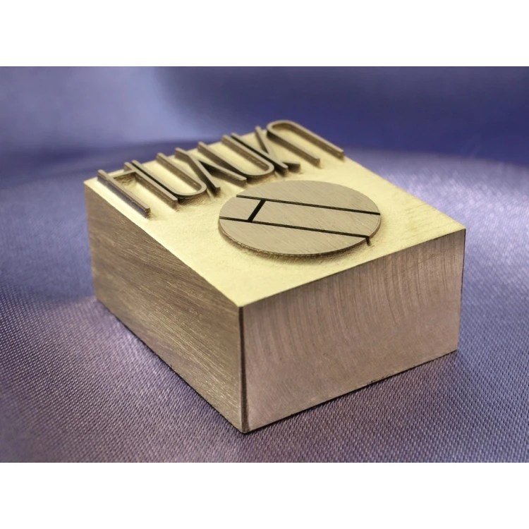 HOTSTAMP - Messingprägestempel / Siegel für Heißprägung des Logos - Abmessungen: 30x25mm