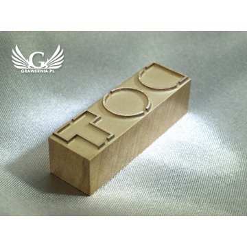 HOTSTAMP - Matrize / Siegel zum Prägen von Logos in Leder im Heißprägeverfahren - Abmessungen: 42x13mm