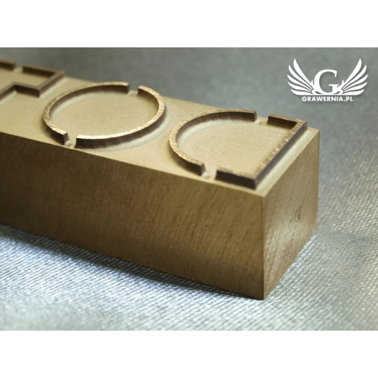 HOTSTAMP - Matrize / Siegel zum Prägen von Logos in Leder im Heißprägeverfahren - Abmessungen: 42x13mm