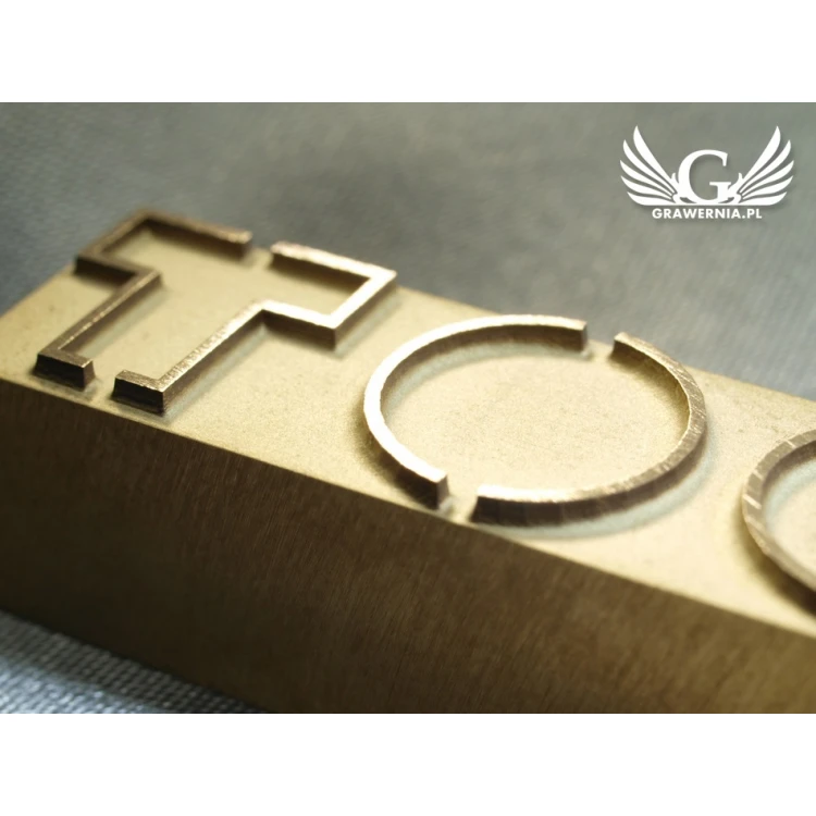 HOTSTAMP - Matrize / Siegel zum Prägen von Logos in Leder im Heißprägeverfahren - Abmessungen: 42x13mm
