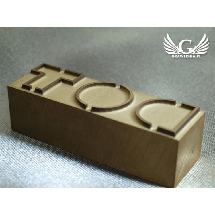 HOTSTAMP - Matrize / Siegel zum Prägen von Logos in Leder im Heißprägeverfahren - Abmessungen: 42x13mm