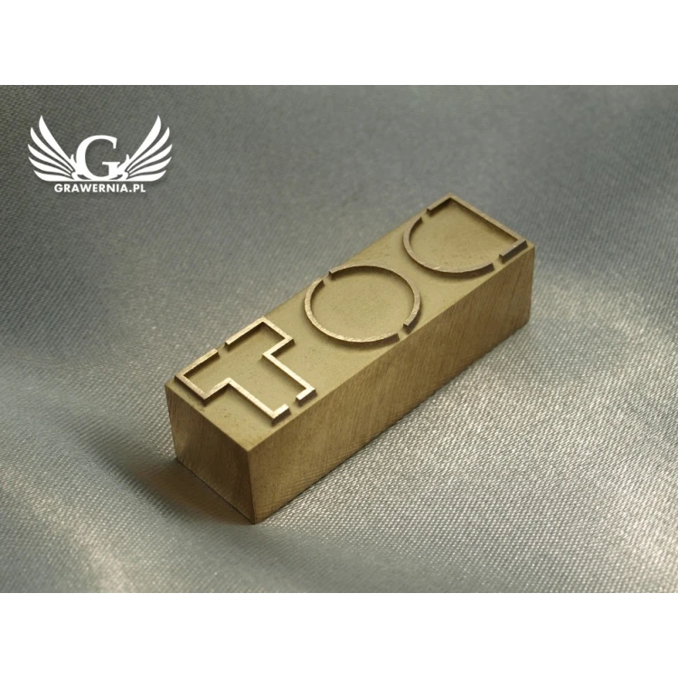 HOTSTAMP - Matrize / Siegel zum Prägen von Logos in Leder im Heißprägeverfahren - Abmessungen: 42x13mm