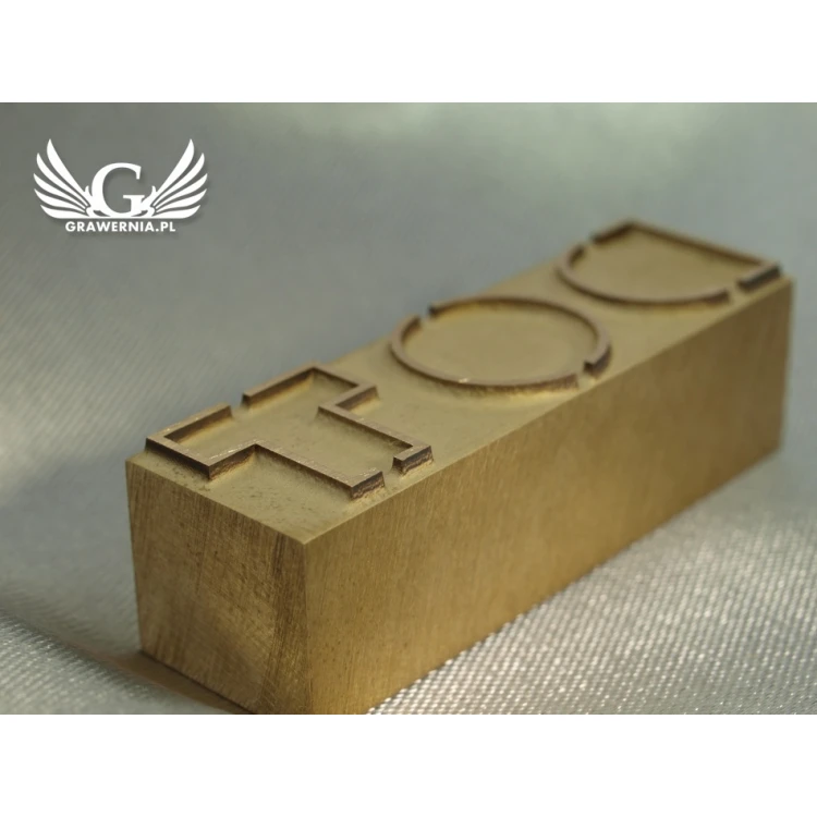 HOTSTAMP - Matrize / Siegel zum Prägen von Logos in Leder im Heißprägeverfahren - Abmessungen: 42x13mm