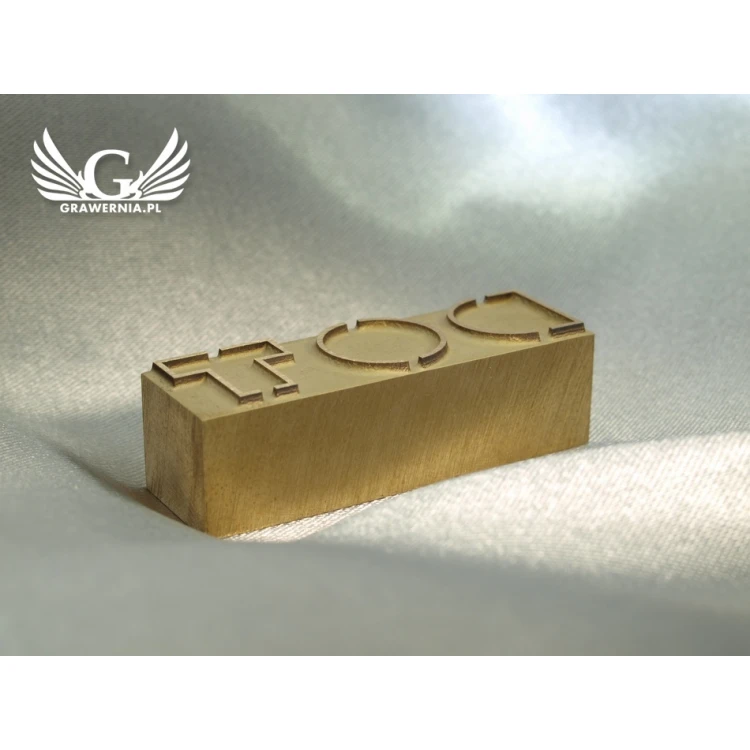 HOTSTAMP - Matrize / Siegel zum Prägen von Logos in Leder im Heißprägeverfahren - Abmessungen: 42x13mm