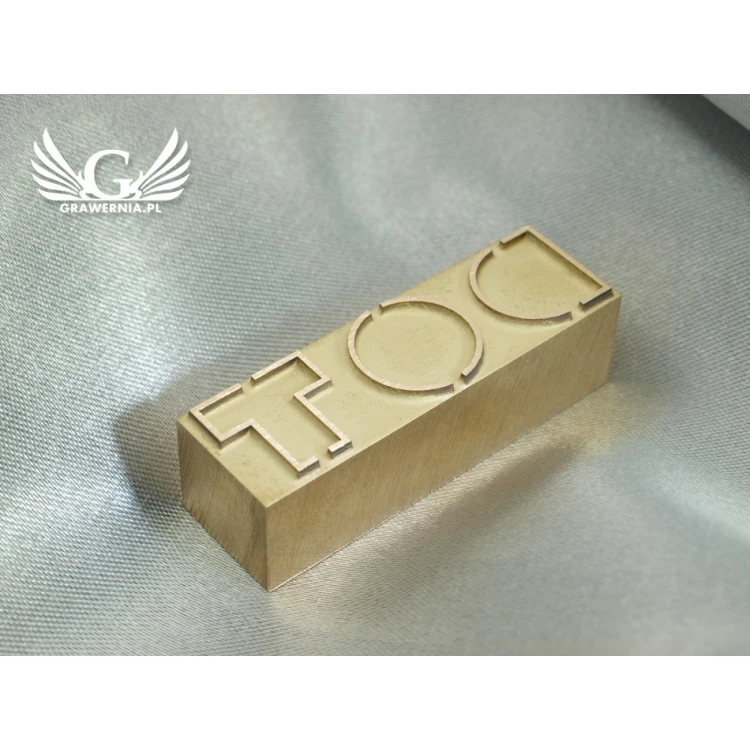 HOTSTAMP - Matrize / Siegel zum Prägen von Logos in Leder im Heißprägeverfahren - Abmessungen: 42x13mm