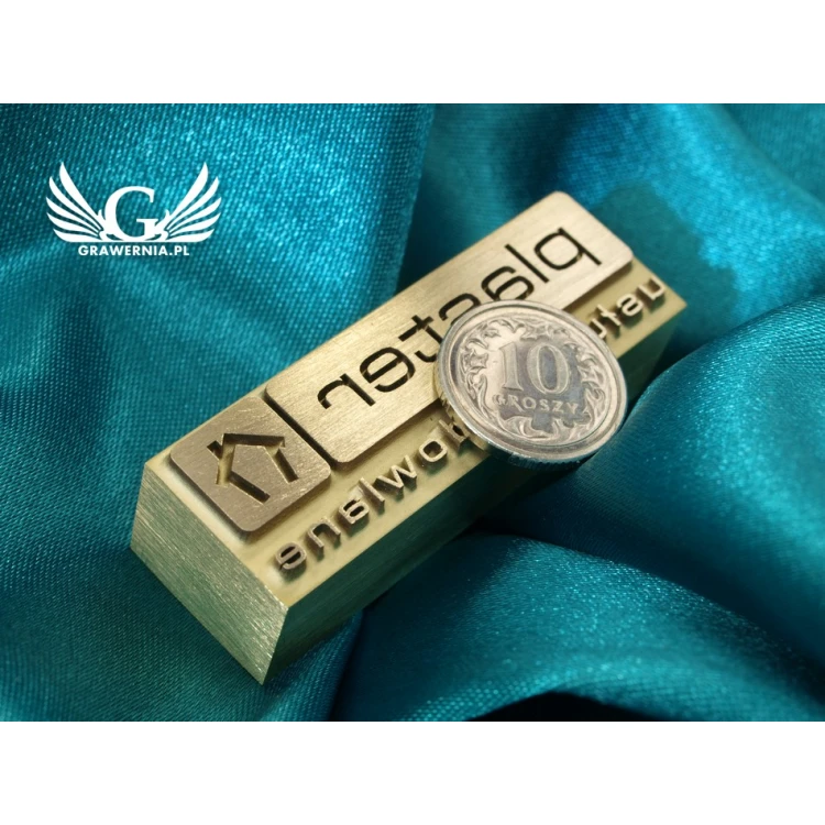 HOTSTAMP - Matrize/Siegel zum Prägen von Logos in Holz mit Hitze - Abmessungen: 50x16,5mm