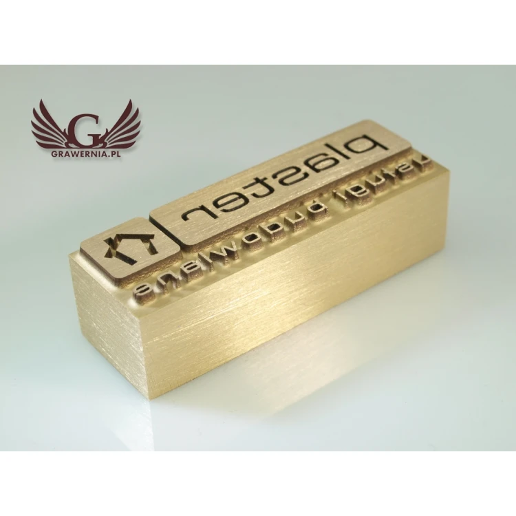 HOTSTAMP - Matrize/Siegel zum Prägen von Logos in Holz mit Hitze - Abmessungen: 50x16,5mm