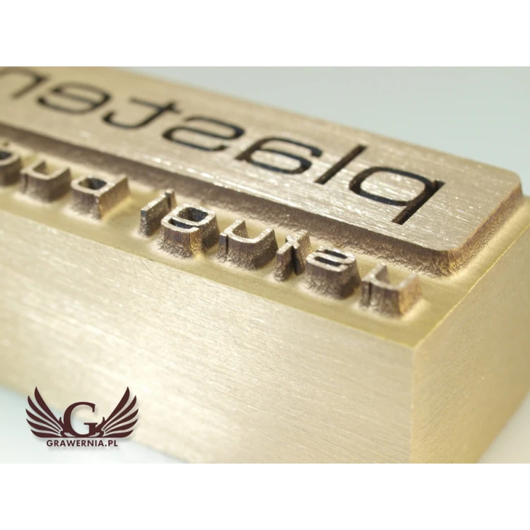 HOTSTAMP - Matrize/Siegel zum Prägen von Logos in Holz mit Hitze - Abmessungen: 50x16,5mm