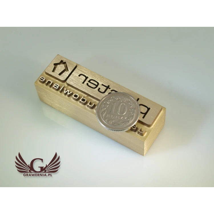 HOTSTAMP - Matrize/Siegel zum Prägen von Logos in Holz mit Hitze - Abmessungen: 50x16,5mm