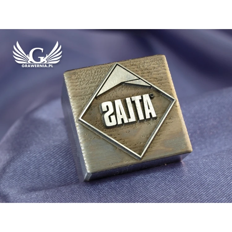 HOTSTAMP - Matrize / Stahlsiegel zum Prägen von Logos im Heißprägeverfahren - Abmessungen: 25x25mm