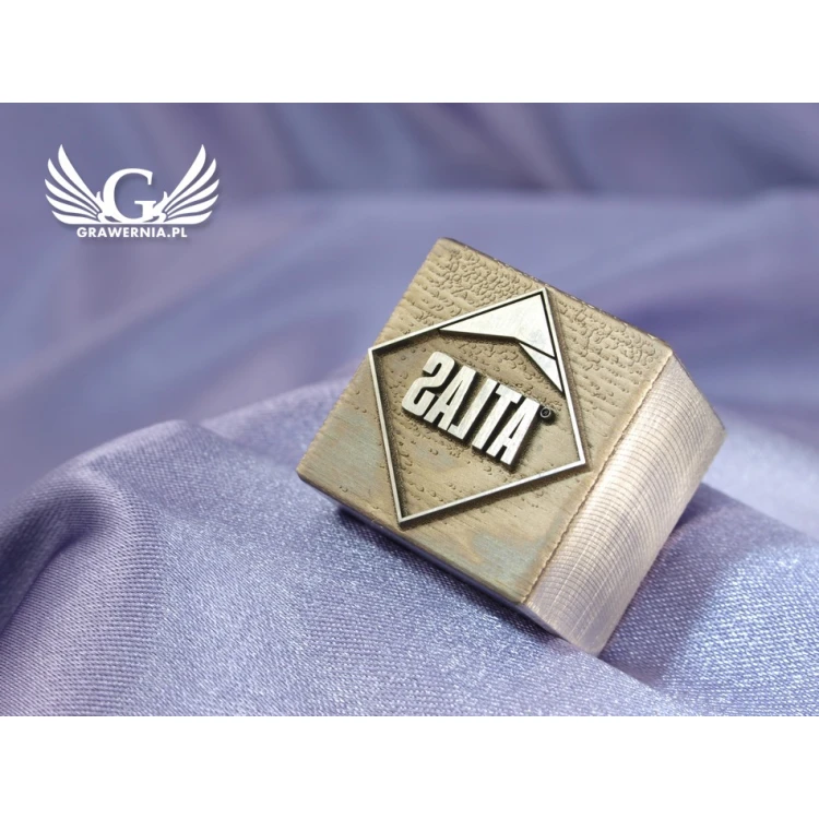 HOTSTAMP - Matrize / Stahlsiegel zum Prägen von Logos im Heißprägeverfahren - Abmessungen: 25x25mm