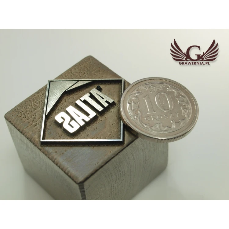 HOTSTAMP - Matrize / Stahlsiegel zum Prägen von Logos im Heißprägeverfahren - Abmessungen: 25x25mm