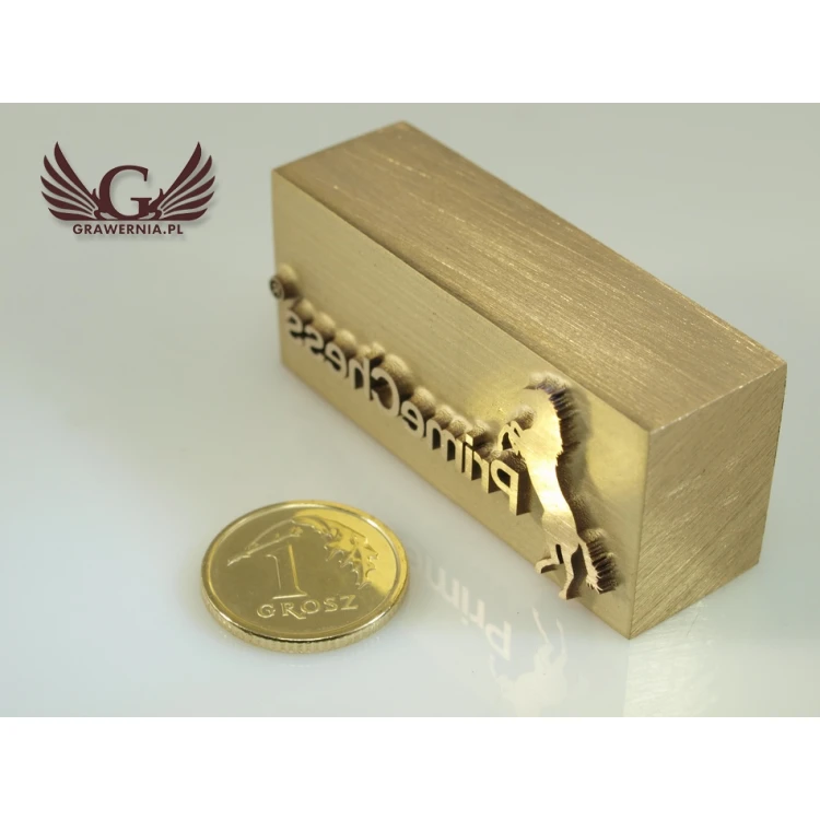 HOTSTAMP - Matrize / Siegel zum Prägen von Logos in Holz mit Hitze - Matrizengröße: 43x19mm