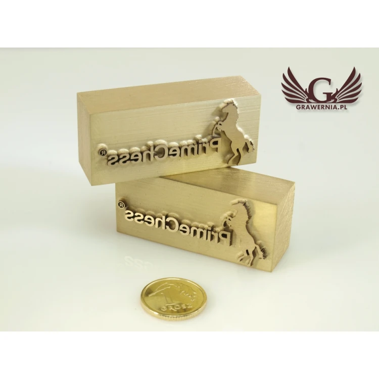 HOTSTAMP - Matrize / Siegel zum Prägen von Logos in Holz mit Hitze - Matrizengröße: 43x19mm