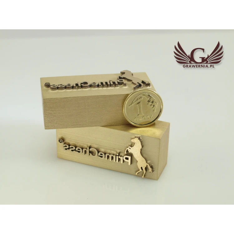 HOTSTAMP - Matrize / Siegel zum Prägen von Logos in Holz mit Hitze - Matrizengröße: 43x19mm