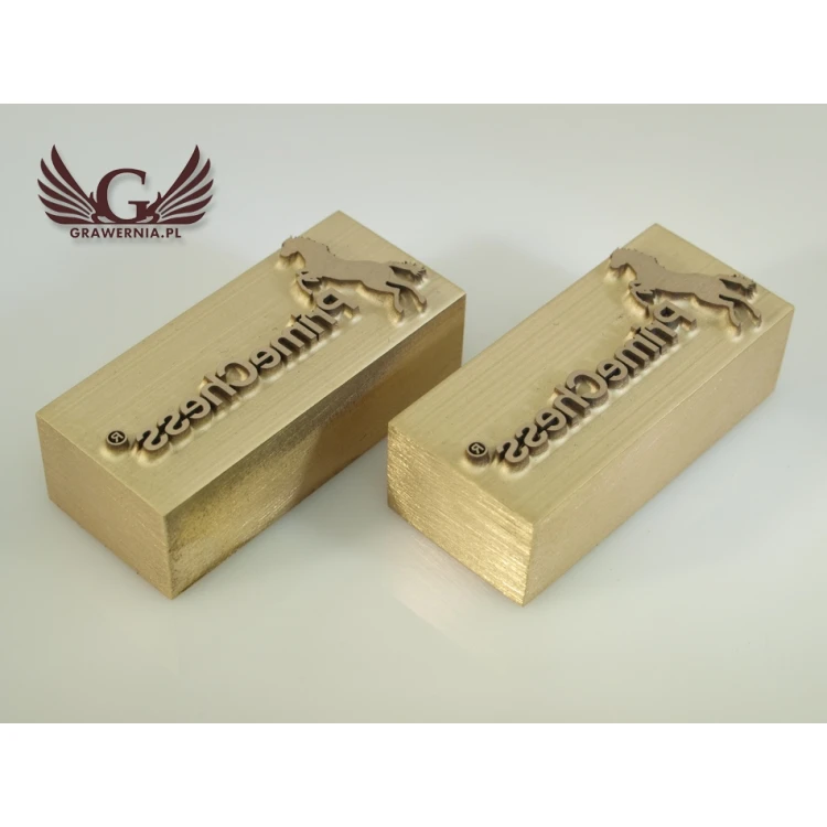 HOTSTAMP - Matrize / Siegel zum Prägen von Logos in Holz mit Hitze - Matrizengröße: 43x19mm