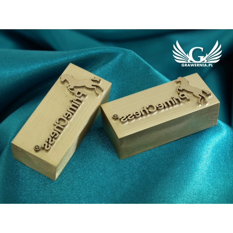 HOTSTAMP - Matrize / Siegel zum Prägen von Logos in Holz mit Hitze - Matrizengröße: 43x19mm